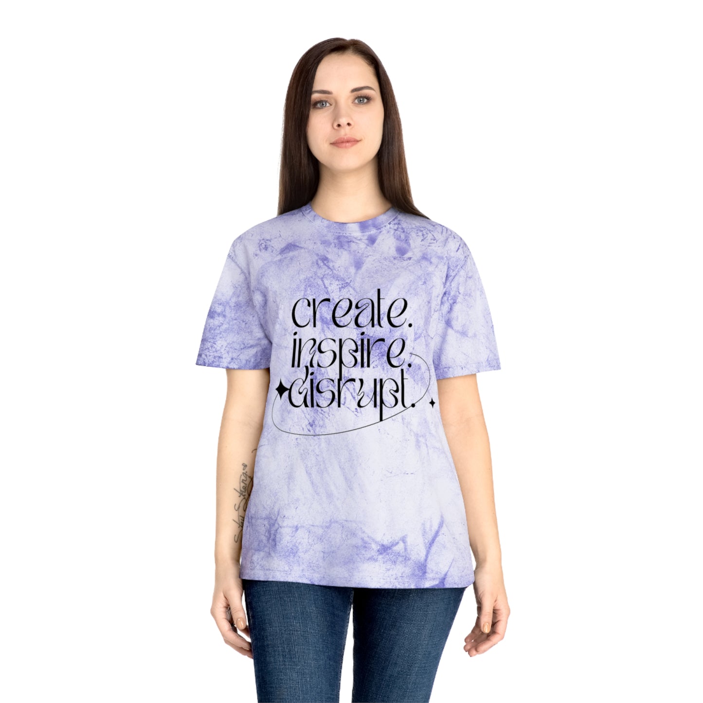 What Can't You Do? Color Blast T-Shirt: "Create. Inspire. Disrupt."