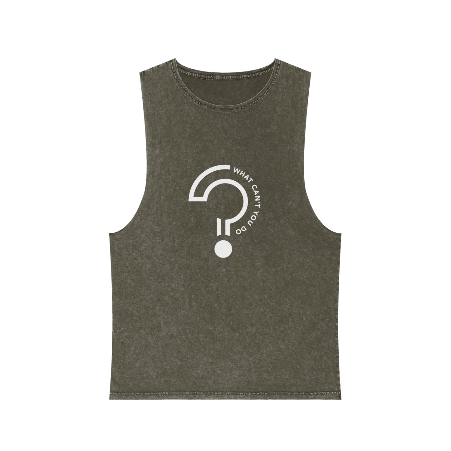 What Can't You Do? Unisex Stonewash Tank Top: "Create. Inspire. Disrupt."