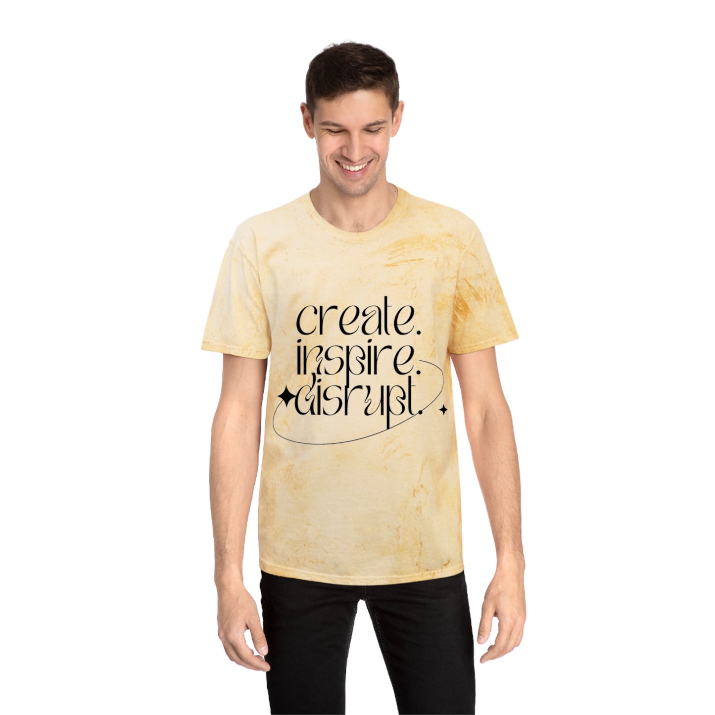 What Can't You Do? Color Blast T-Shirt: "Create. Inspire. Disrupt."