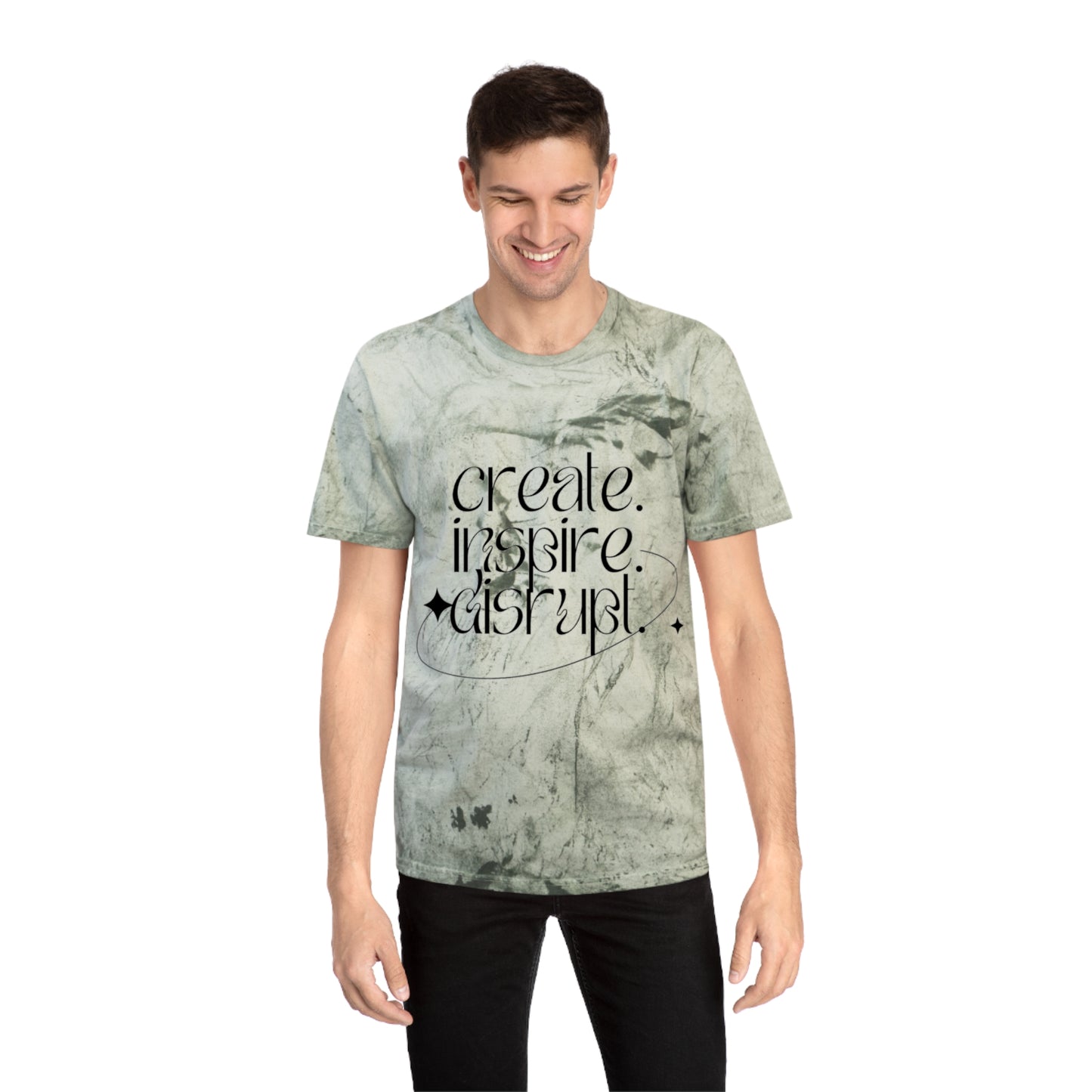 What Can't You Do? Color Blast T-Shirt: "Create. Inspire. Disrupt."