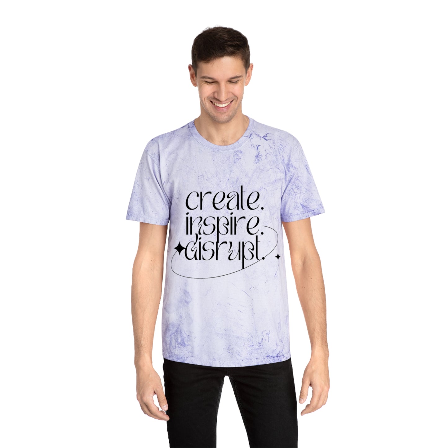 What Can't You Do? Color Blast T-Shirt: "Create. Inspire. Disrupt."