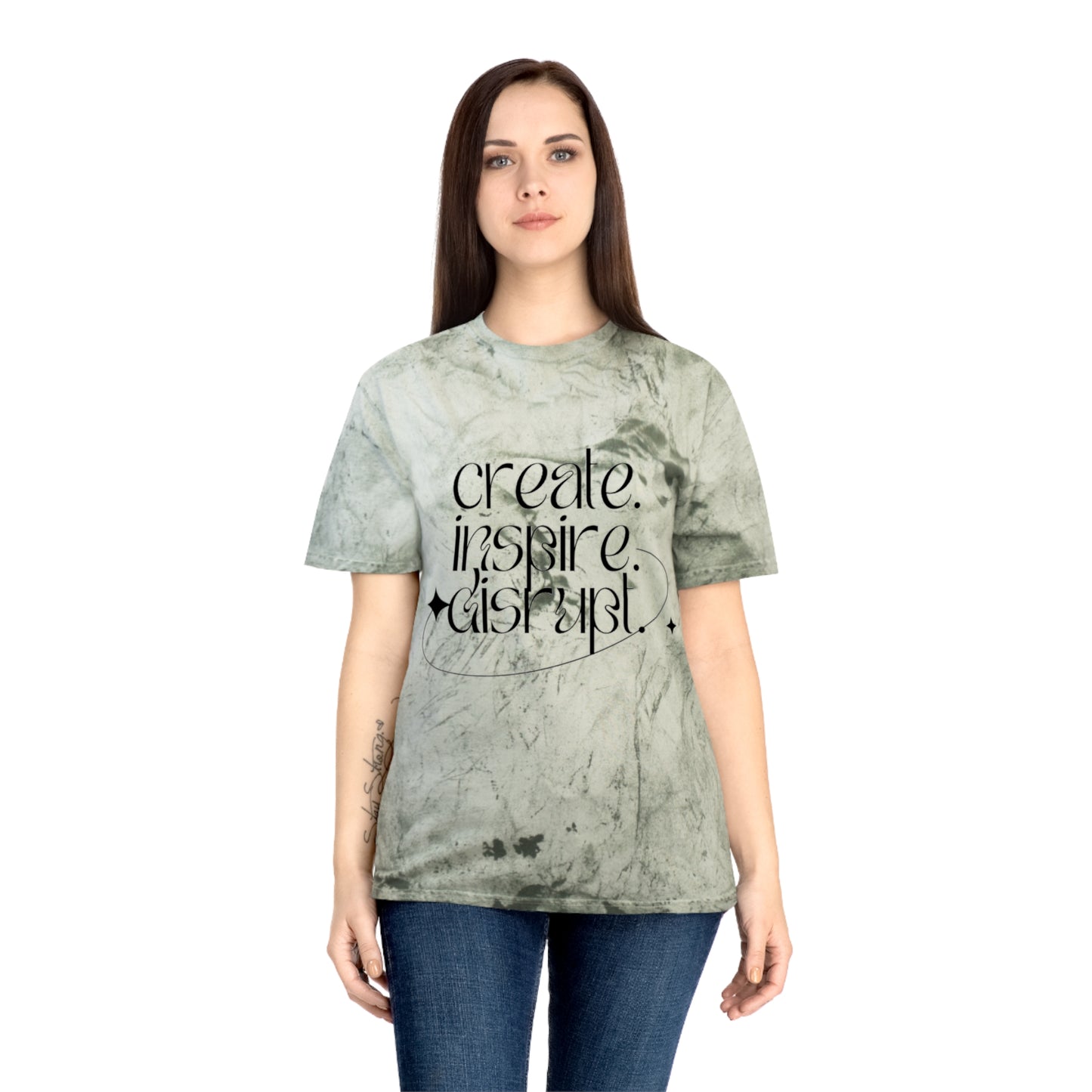 What Can't You Do? Color Blast T-Shirt: "Create. Inspire. Disrupt."