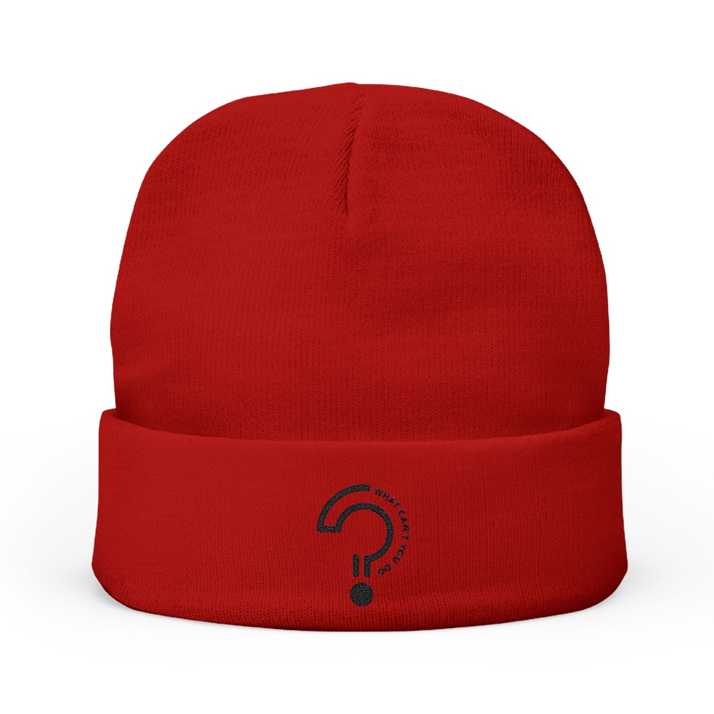 What Can't You Do? Knit Beanie (Embroidery)