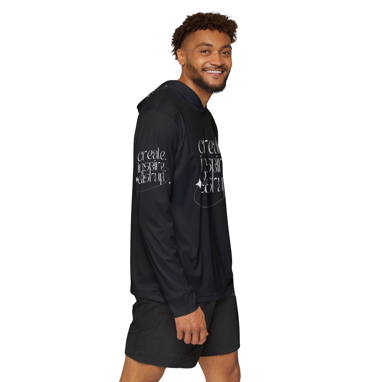 What Can't You Do? Black Warmup Hoodie: "Create. Inspire. Disrupt."