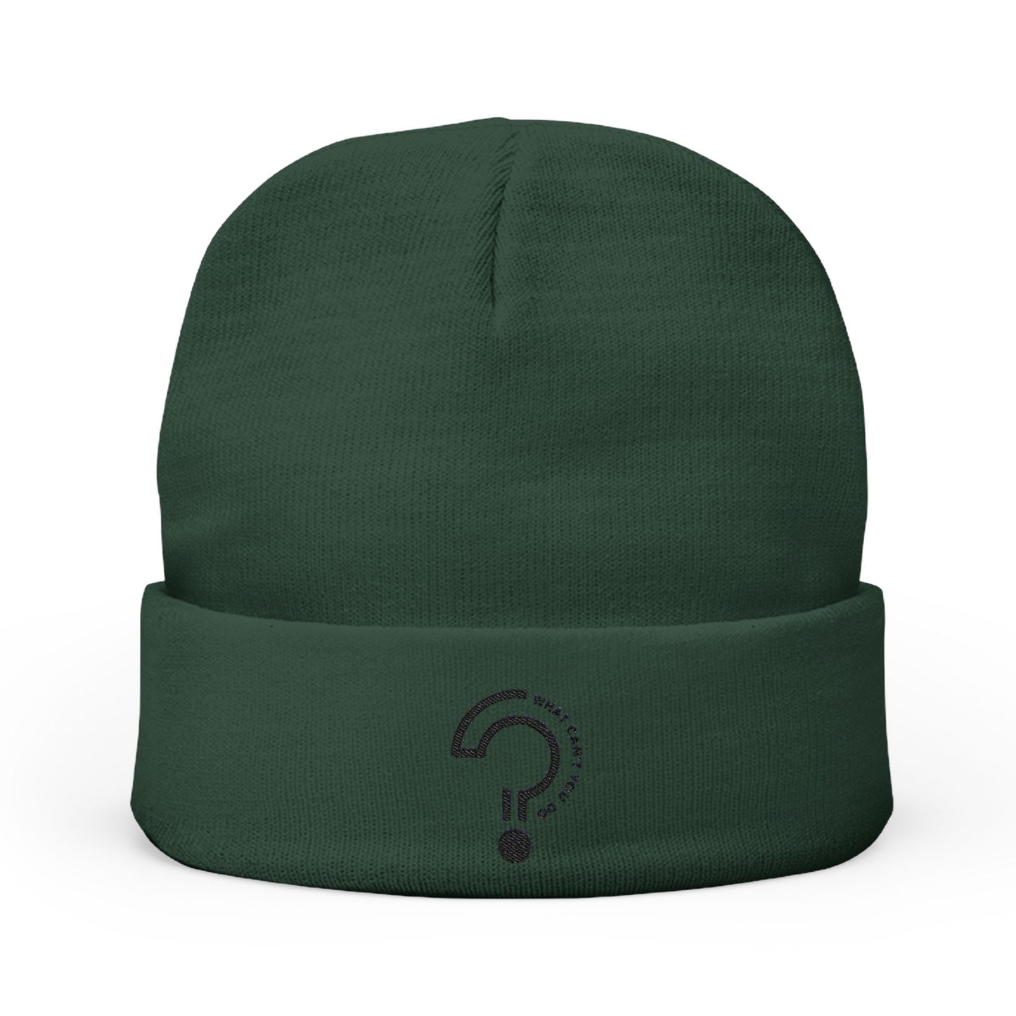 What Can't You Do? Knit Beanie (Embroidery)
