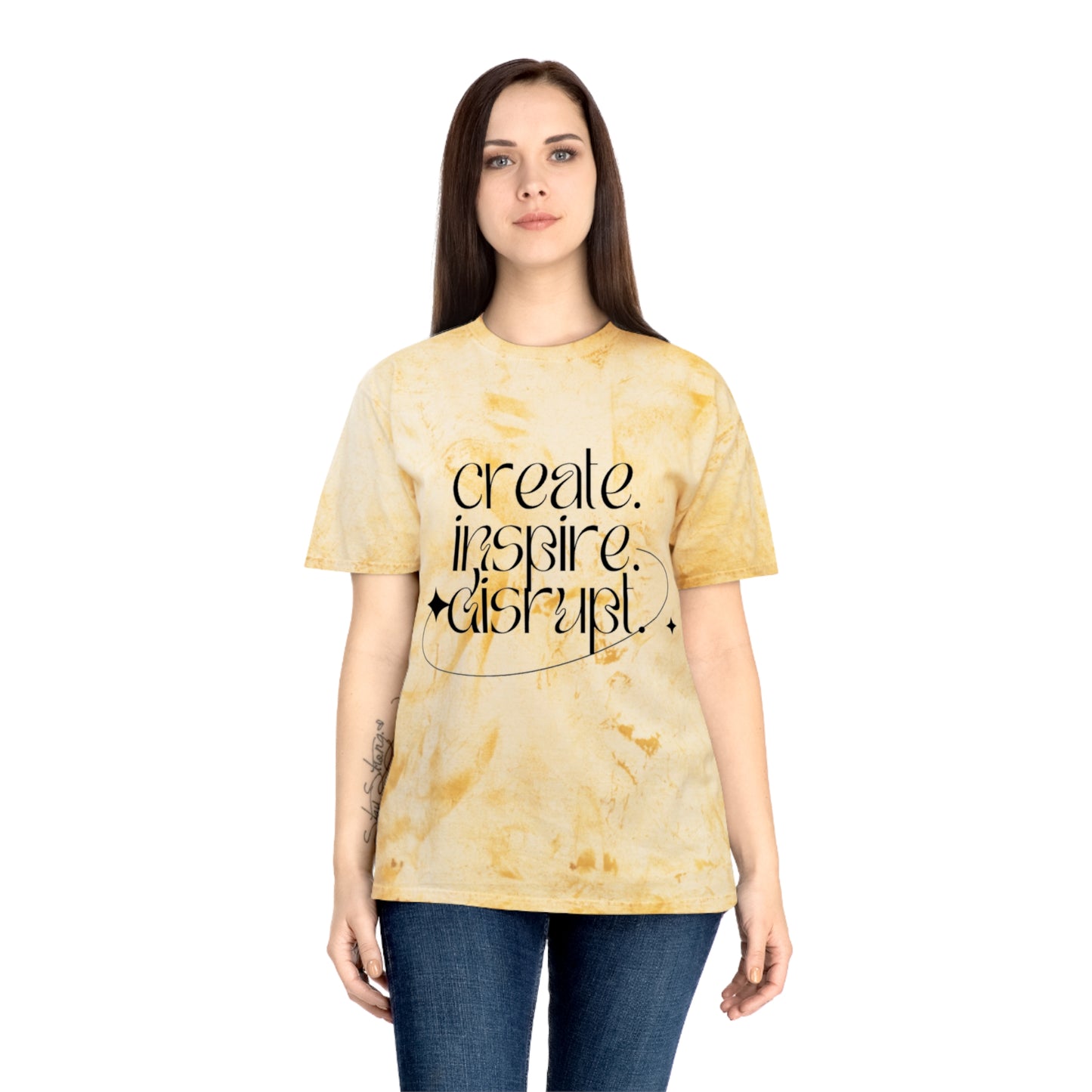 What Can't You Do? Color Blast T-Shirt: "Create. Inspire. Disrupt."