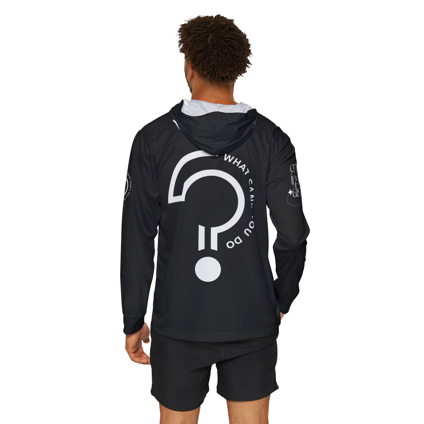 What Can't You Do? Black Warmup Hoodie: "Create. Inspire. Disrupt."