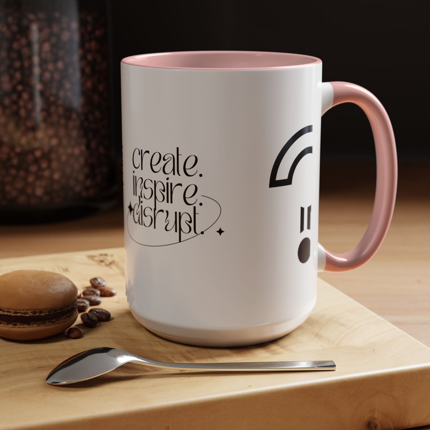 What Can't You Do? Accent Mug: "Create, Inspire, Disrupt"