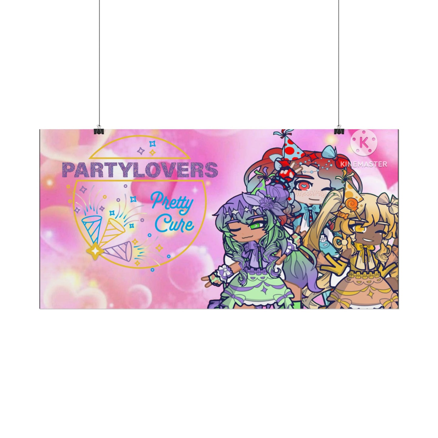 [Party Lovers Pretty Cure] - Full Squad Wall Scroll Poster