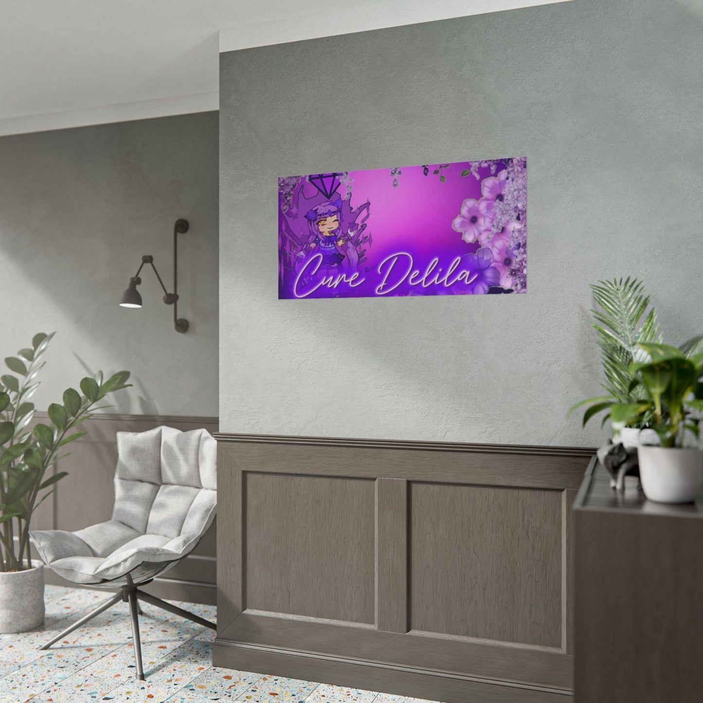 [Cure Delila] - Purple Whimsy Wall Scroll Poster