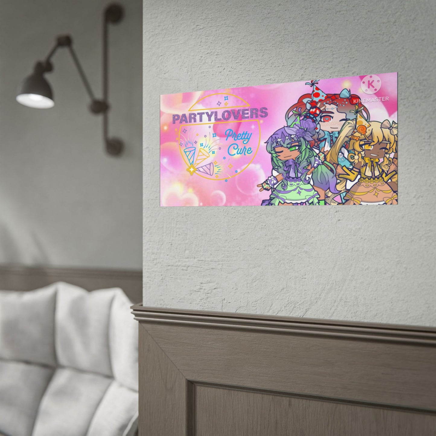 [Party Lovers Pretty Cure] - Full Squad Wall Scroll Poster