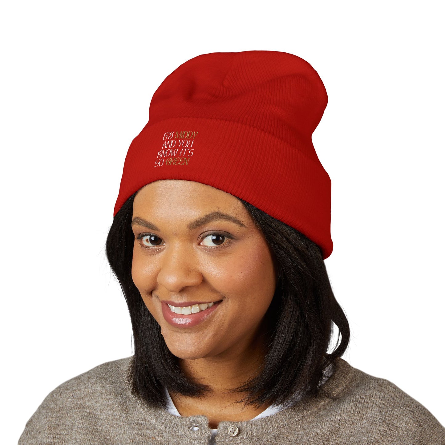 "6'8 Middy and You Know It's So Green" Beanie (Top Off Your Clutchness)