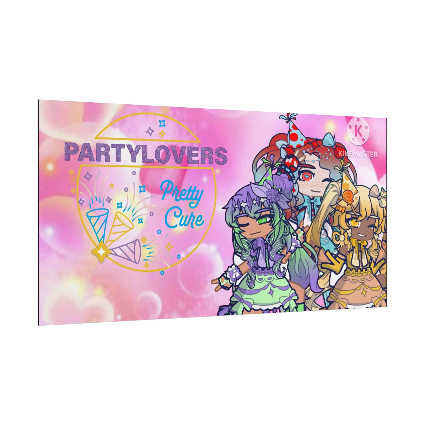 [Party Lovers Pretty Cure] - Full Squad Wall Scroll Poster