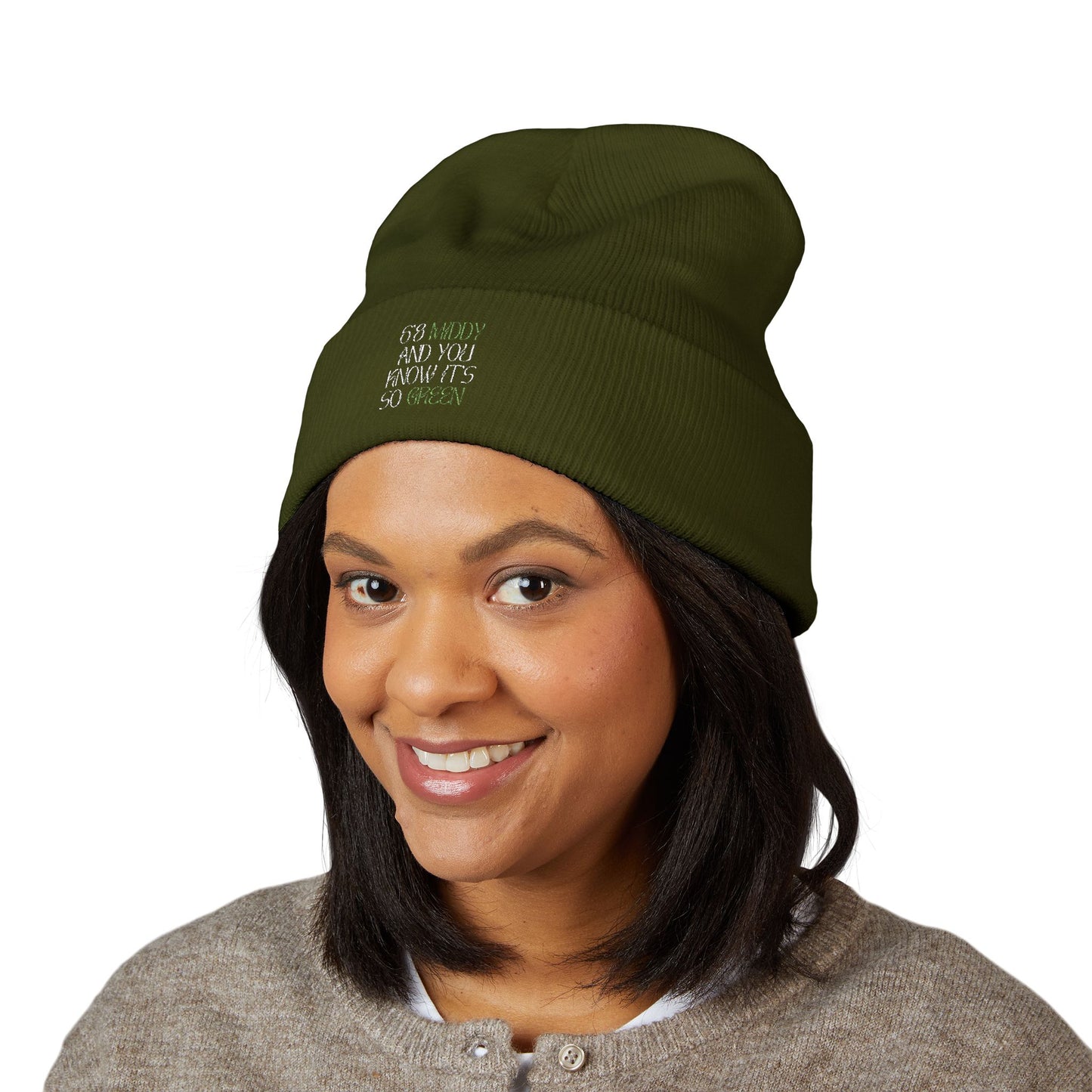 "6'8 Middy and You Know It's So Green" Beanie (Top Off Your Clutchness)