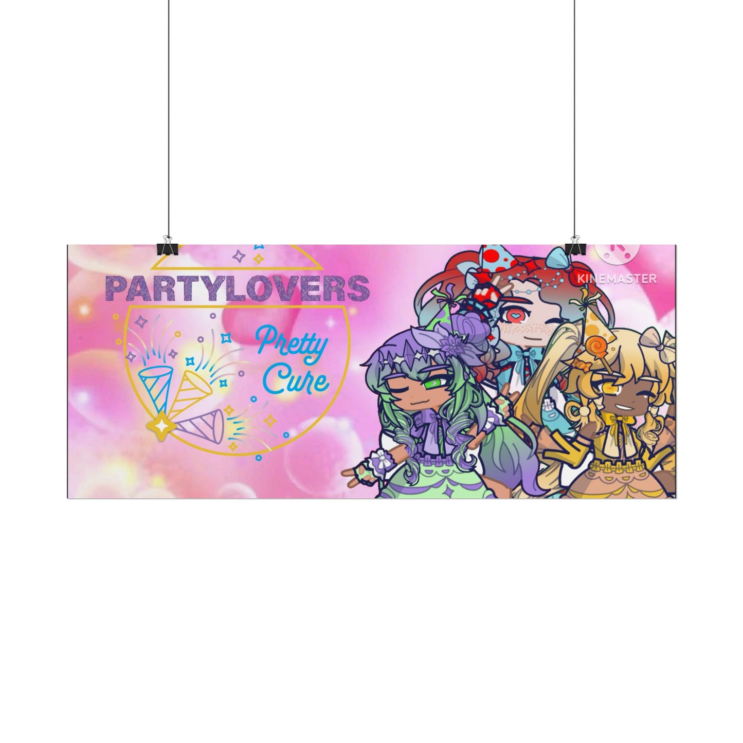 [Party Lovers Pretty Cure] - Full Squad Wall Scroll Poster
