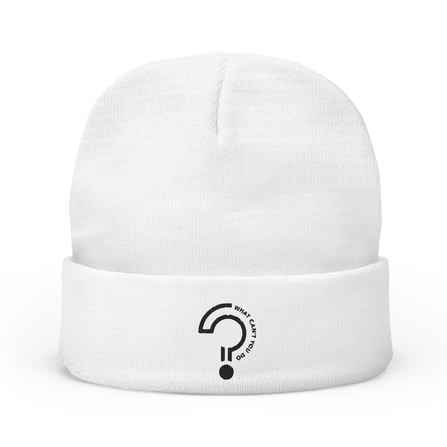 What Can't You Do? Knit Beanie (Embroidery)