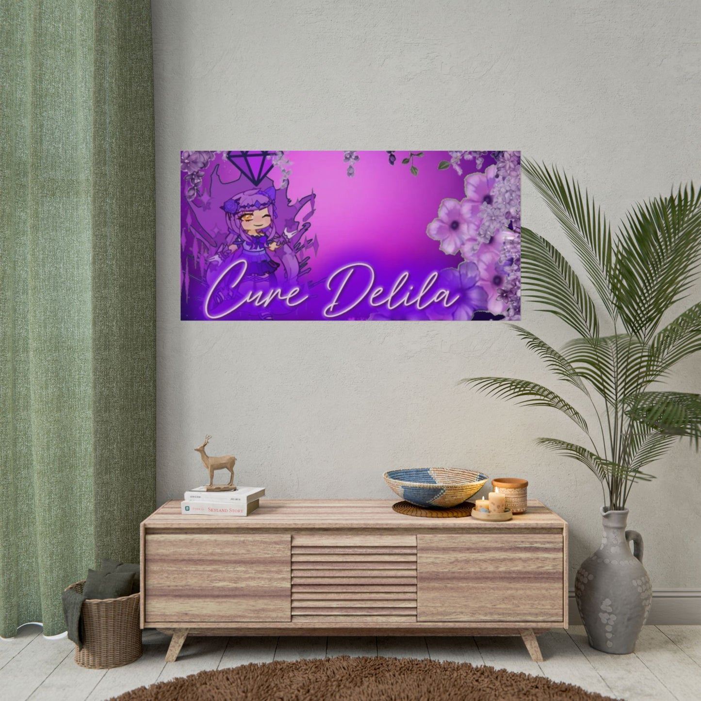 [Cure Delila] - Purple Whimsy Wall Scroll Poster