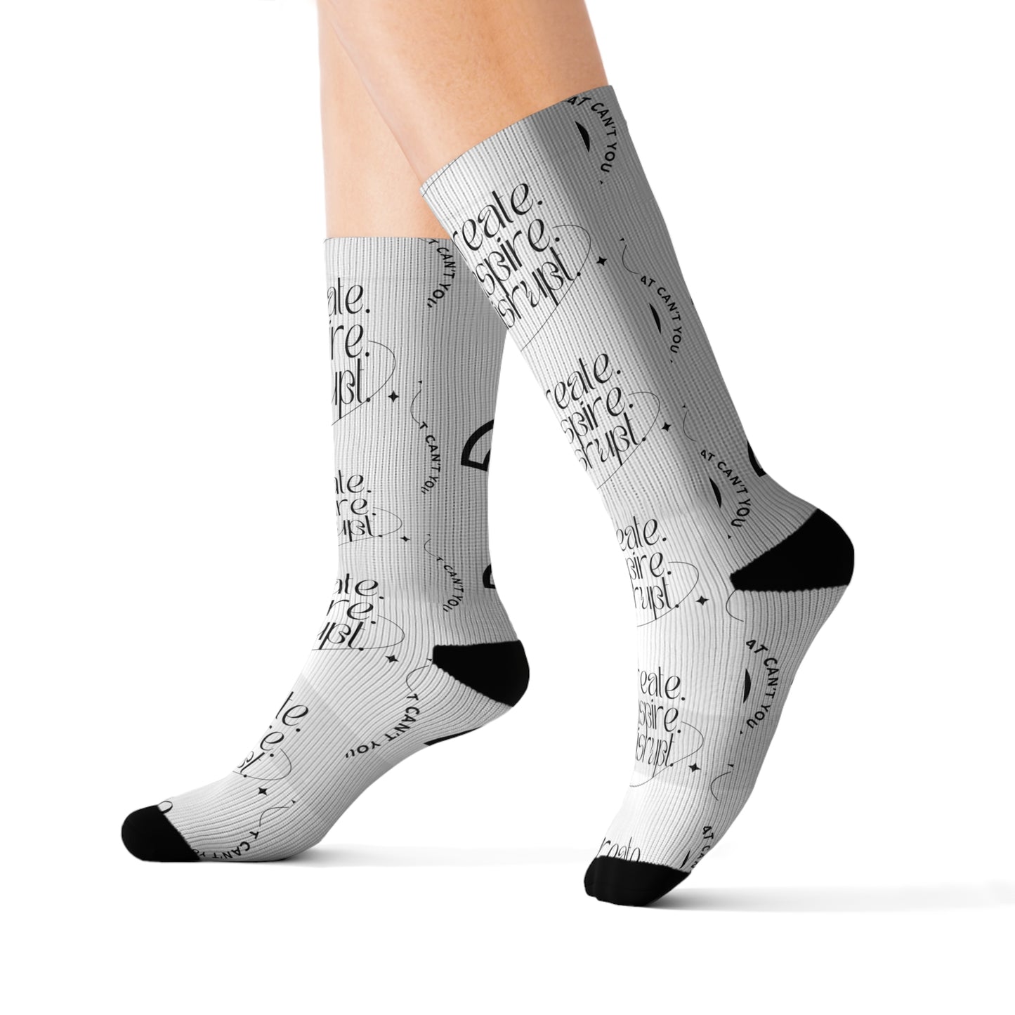 What Can't You Do? Socks: "Create, Inspire, Disrupt"