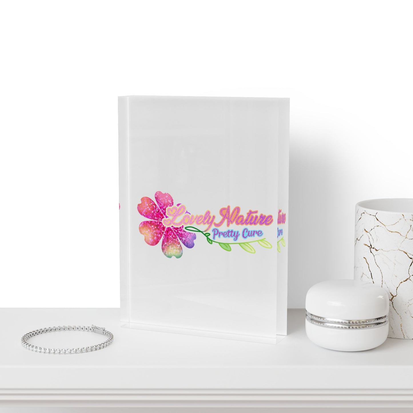 [Lovely Nature Pretty Cure Logo] - Luminous Acrylic Photo Block