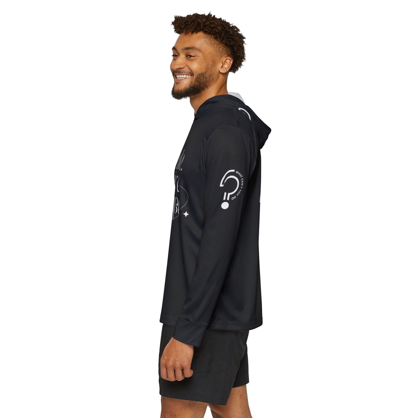 What Can't You Do? Black Warmup Hoodie: "Create. Inspire. Disrupt."