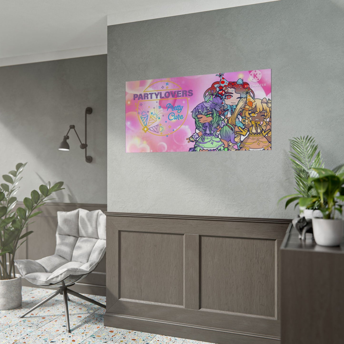 [Party Lovers Pretty Cure] - Full Squad Wall Scroll Poster