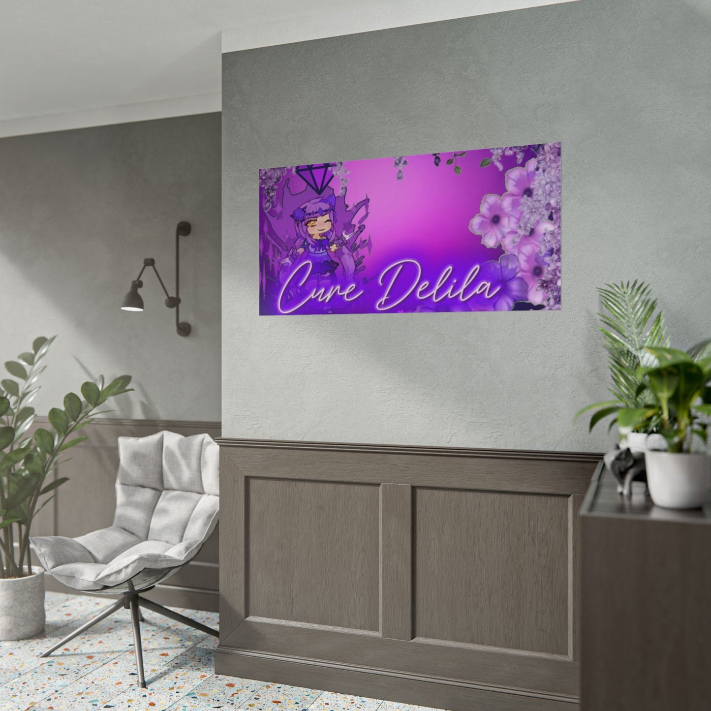 [Cure Delila] - Purple Whimsy Wall Scroll Poster