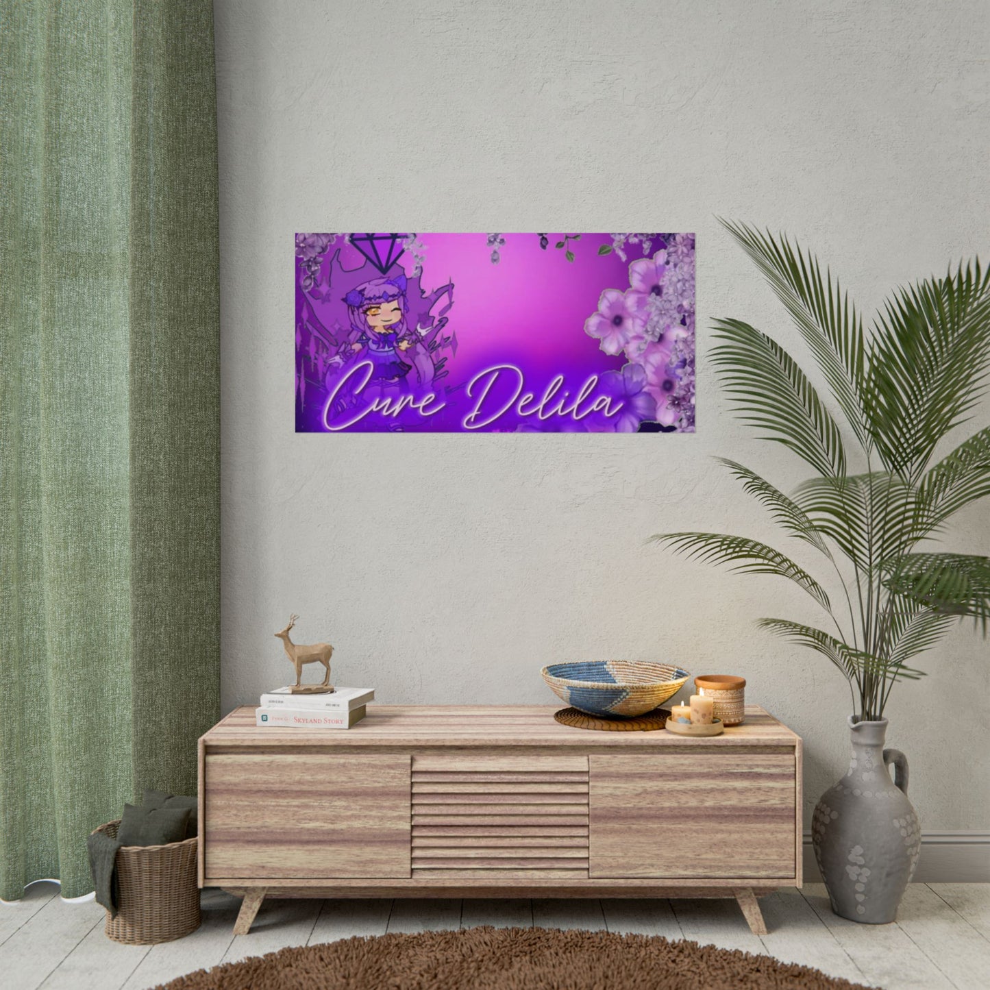 [Cure Delila] - Purple Whimsy Wall Scroll Poster