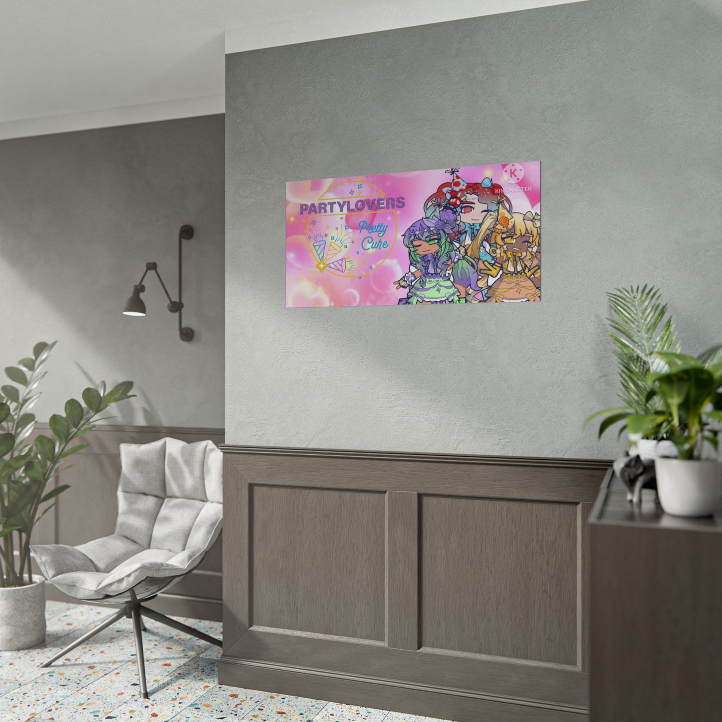 [Party Lovers Pretty Cure] - Full Squad Wall Scroll Poster