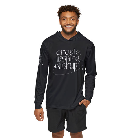 What Can't You Do? Black Warmup Hoodie: "Create. Inspire. Disrupt."