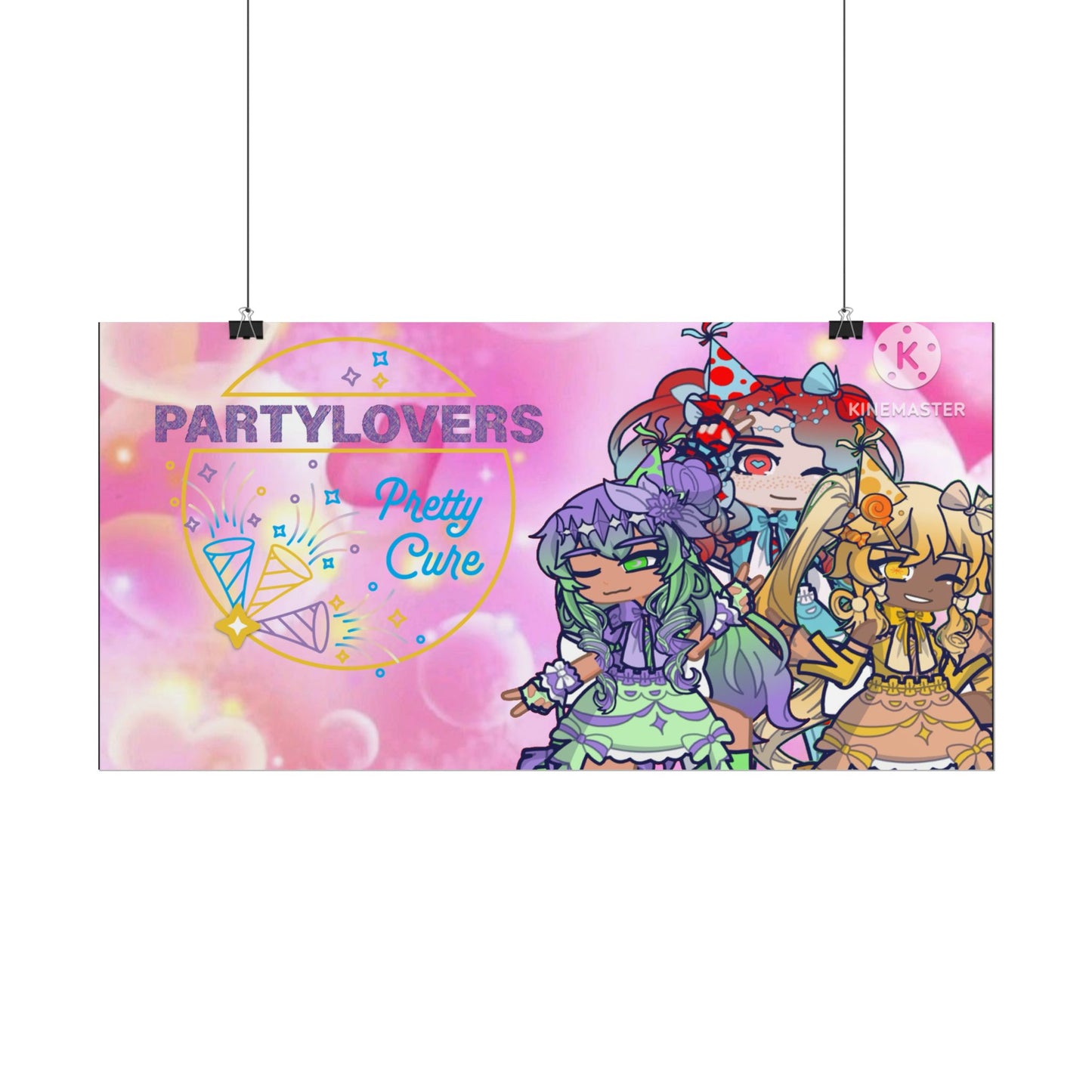 [Party Lovers Pretty Cure] - Full Squad Wall Scroll Poster