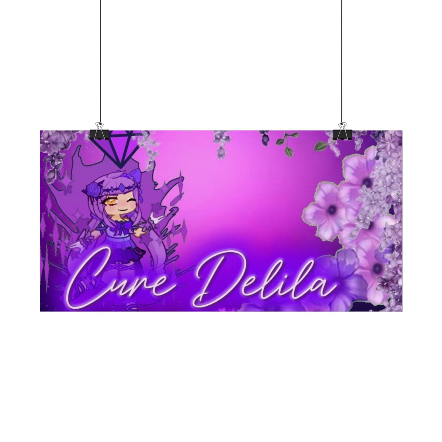 [Cure Delila] - Purple Whimsy Wall Scroll Poster