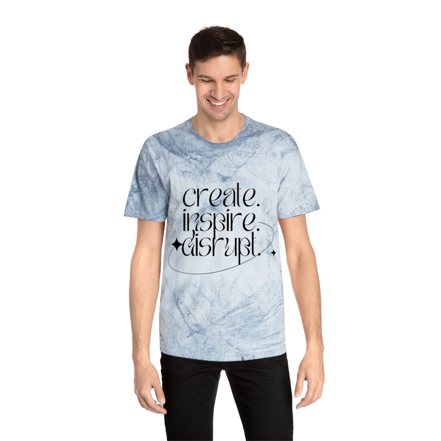 What Can't You Do? Color Blast T-Shirt: "Create. Inspire. Disrupt."