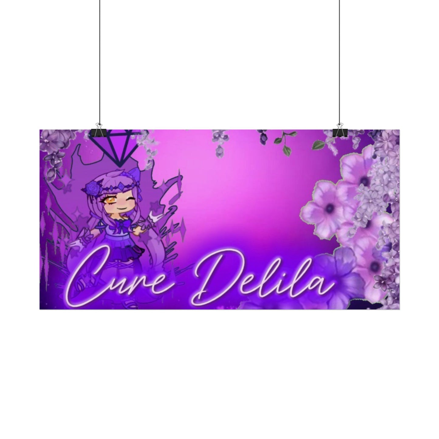 [Cure Delila] - Purple Whimsy Wall Scroll Poster