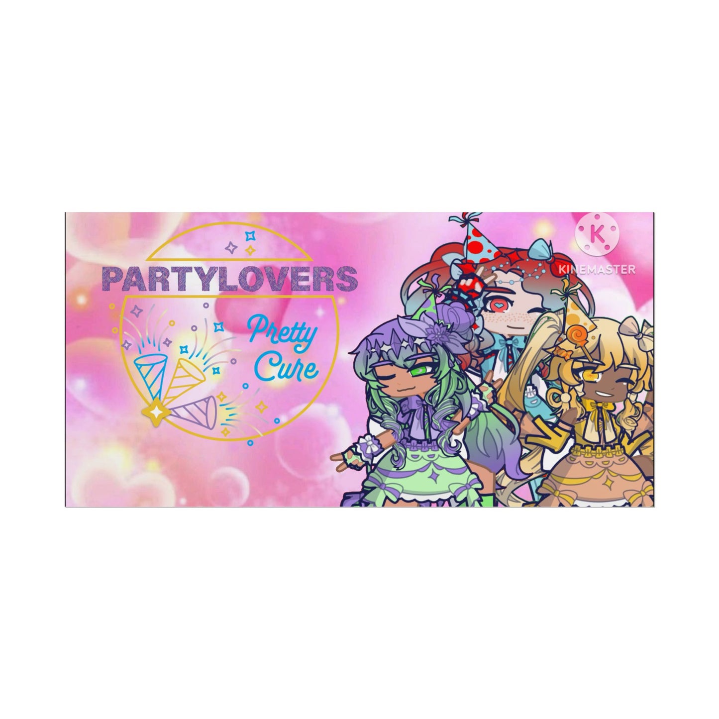 [Party Lovers Pretty Cure] - Full Squad Wall Scroll Poster