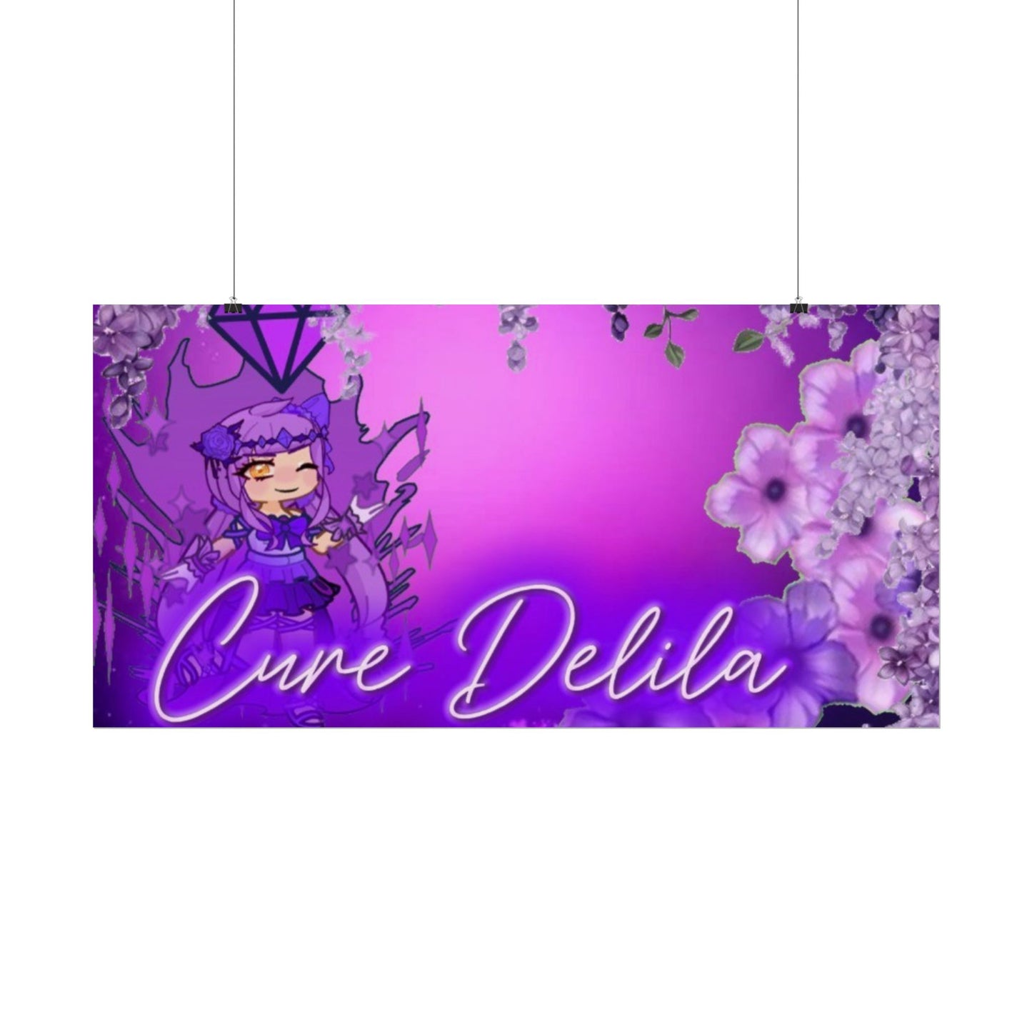 [Cure Delila] - Purple Whimsy Wall Scroll Poster