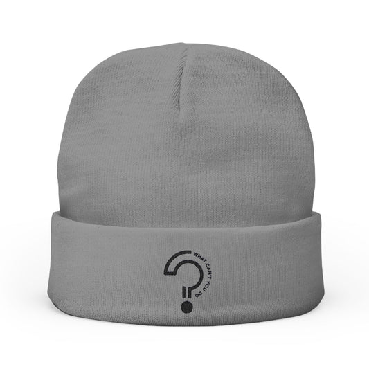 What Can't You Do? Knit Beanie (Embroidery)