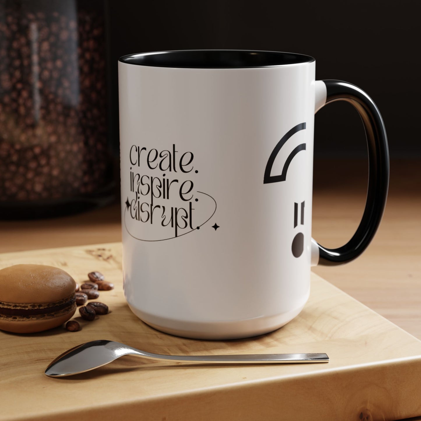 What Can't You Do? Accent Mug: "Create, Inspire, Disrupt"